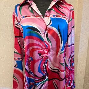 Florence Satin printed blouse